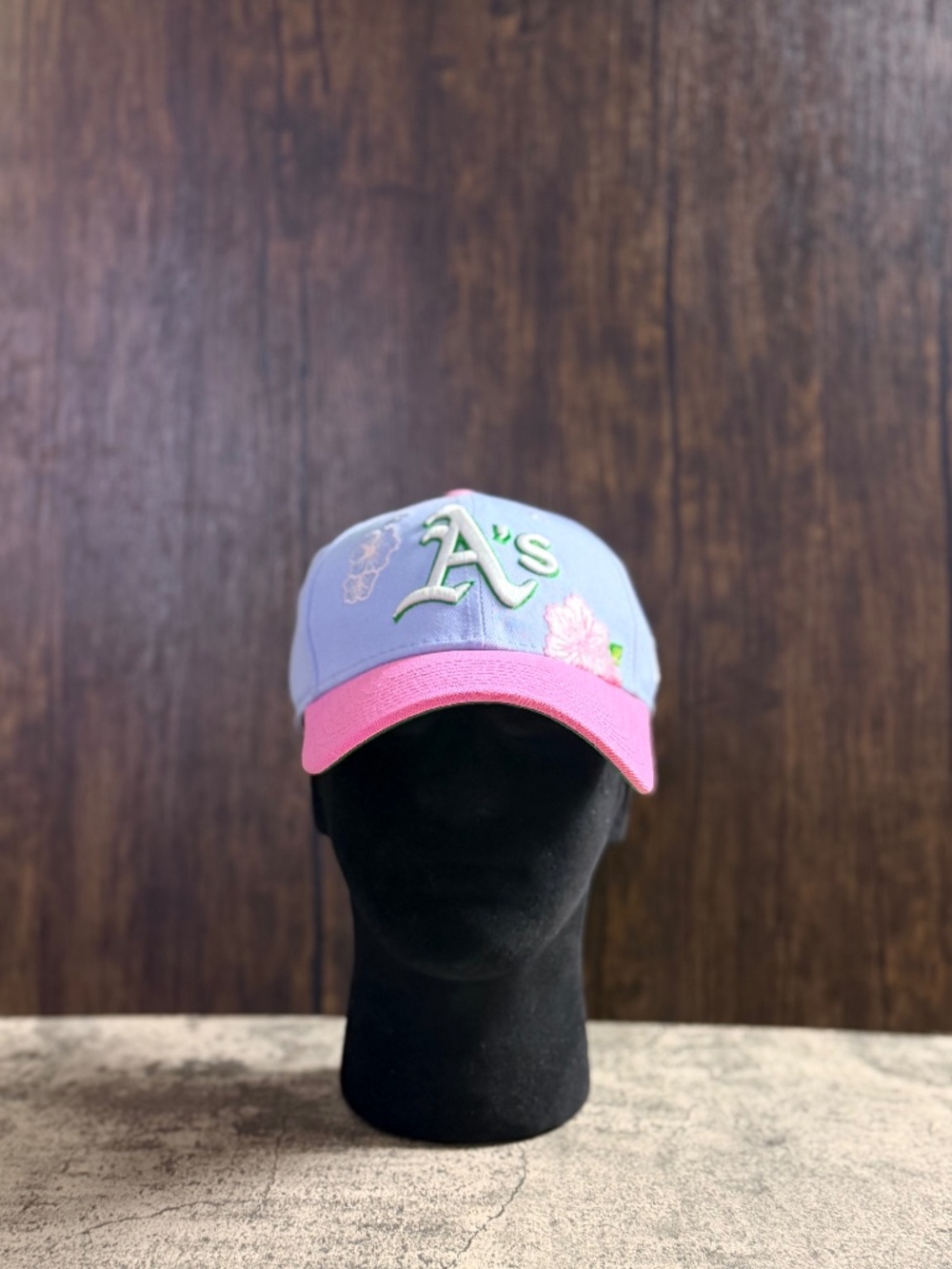 New Era 9FORTY Low Profile Oakland A’s Floral Blue Pink Snapback OSFA - Picture 6 of 9